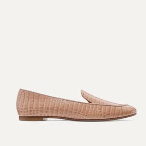 Aquazzura Purist croc-effect leather loafers